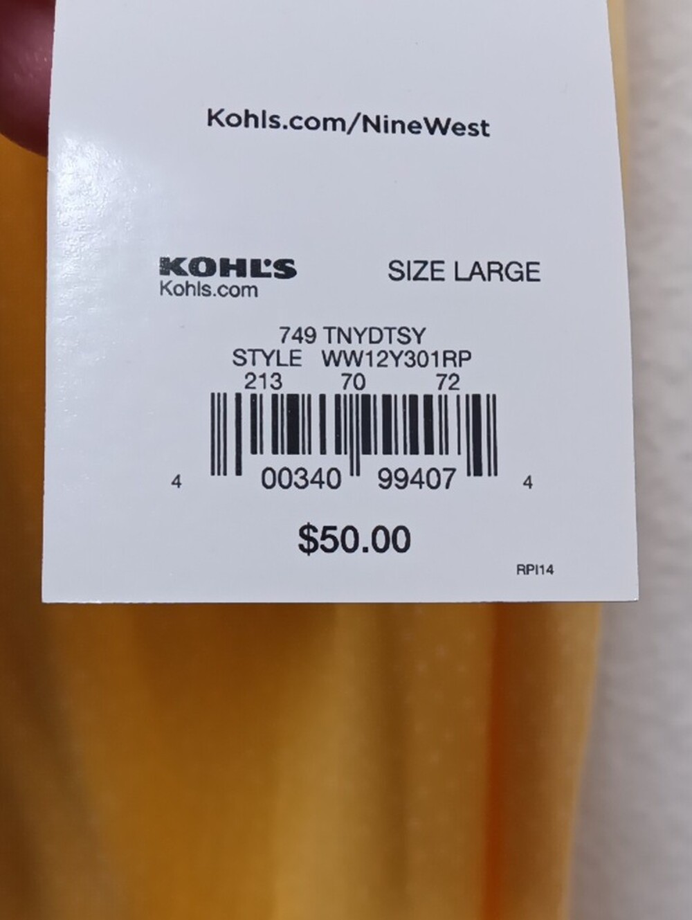Nine West Knee Length  Sunflower Sleeveless Tiered V-Neck Dress - Picture 11 of 11